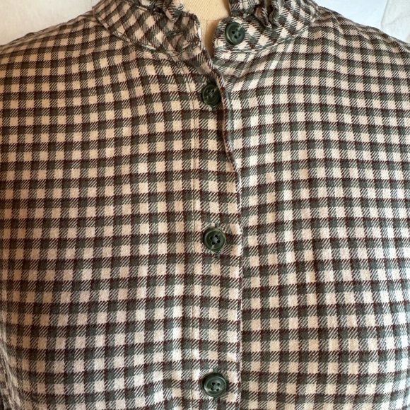 Contemporary by Simons ~ Large ~ Flannel check shirt, shivering stand-up collar. - Picture 2 of 7